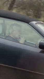 Driver Shaving On Motorway 6 TRIANGLENEWS 169x300 - A VIDEO captures the astonishing moment a man is caught SHAVING whilst speeding down a motorway.